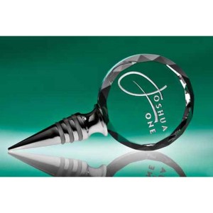 Optic Crystal Wine Stopper www.winepromotionals.com